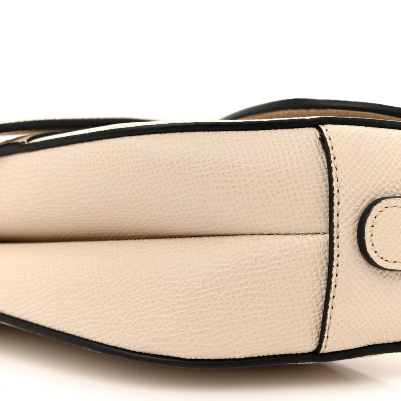 DIOR MEDIUM SADDLE BAG WITH STRAP HAZELNUT GRAINED CALFSKIN LEATHER GOLD HARDWARE - Image 5