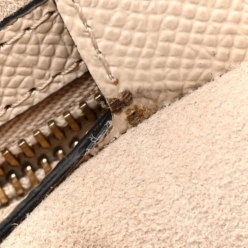 DIOR MEDIUM SADDLE BAG WITH STRAP HAZELNUT GRAINED CALFSKIN LEATHER GOLD HARDWARE - Image 9