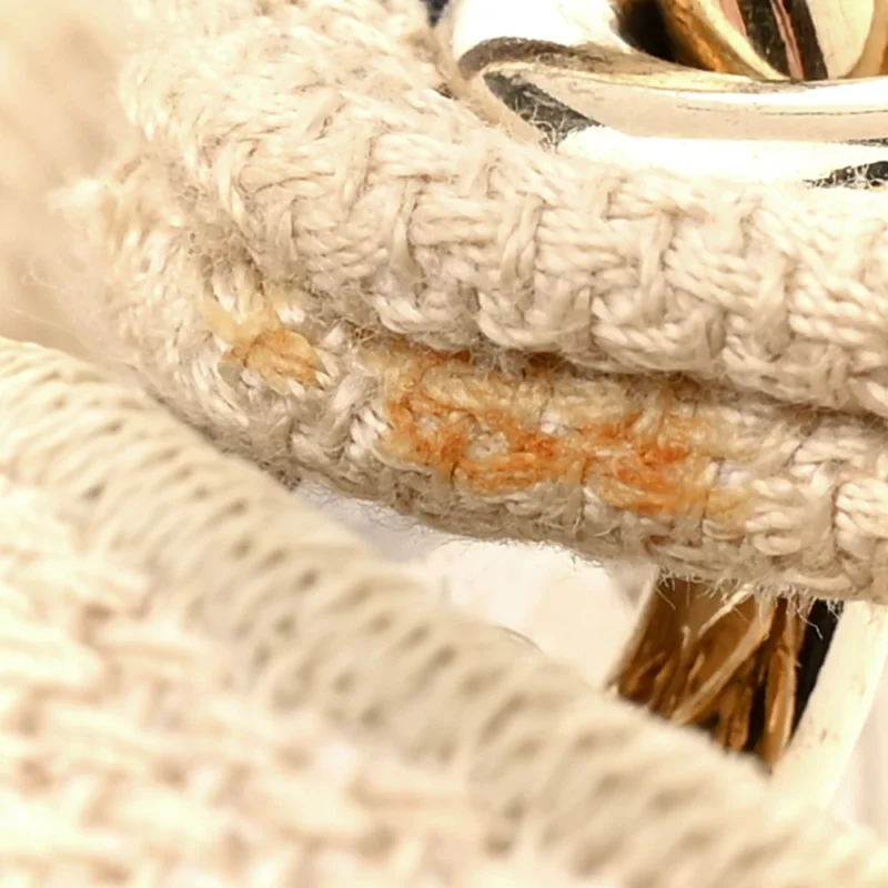 DIOR MEDIUM STRIPES LADY D-LITE BEIGE EMBROIDERED CANVAS GOLD HARDWARE - Image 9