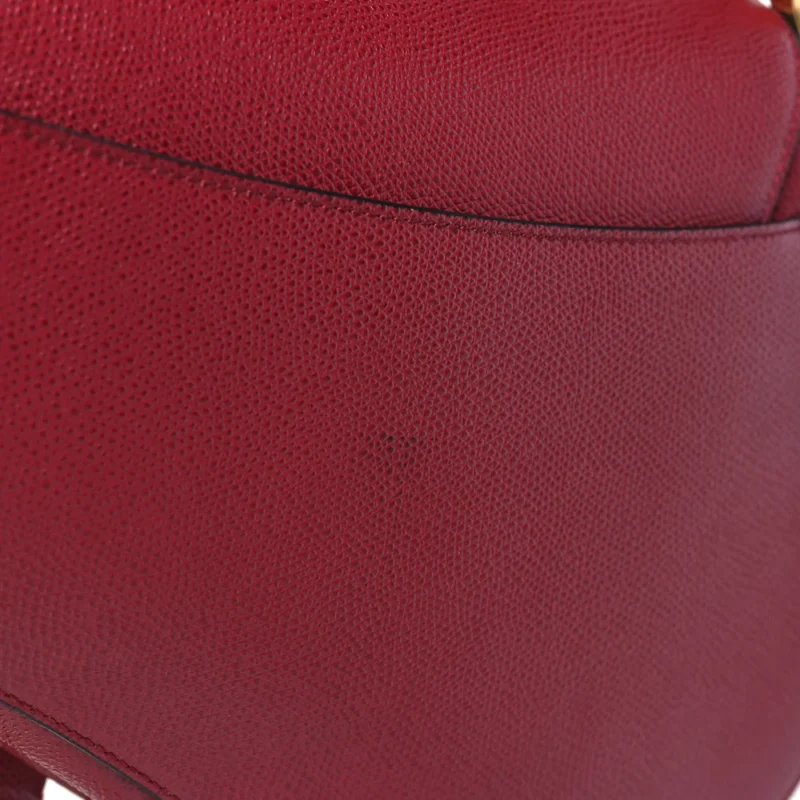DIOR MEDIUM SADDLE BAG RED GRAINED CALFSKIN LEATHER BRASS HARDWARE - Image 8