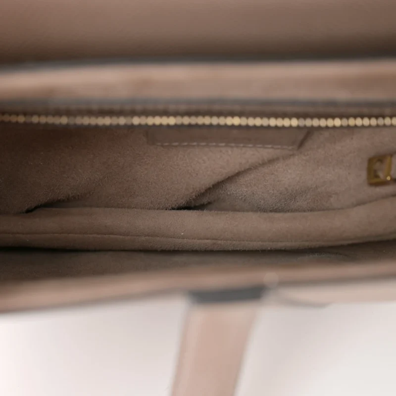 DIOR MEDIUM SADDLE BAG WARM TAUPE GRAINED CALFSKIN LEATHER GOLD HARDWARE - Image 7