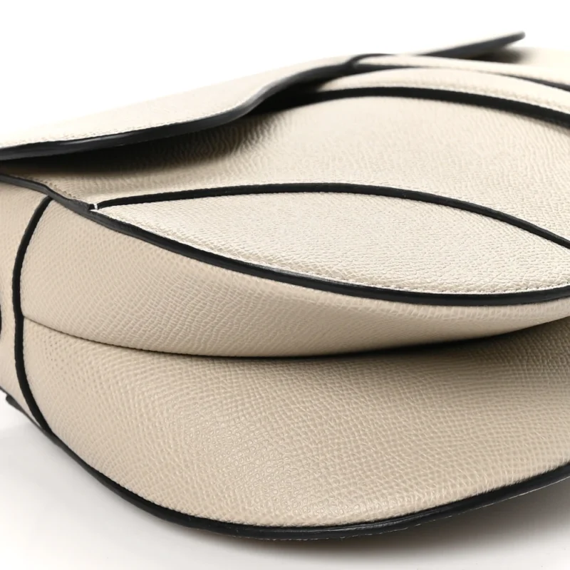 DIOR MEDIUM SADDLE BAG SAND GRAINED CALFSKIN LEATHER GOLD HARDWARE - Image 4