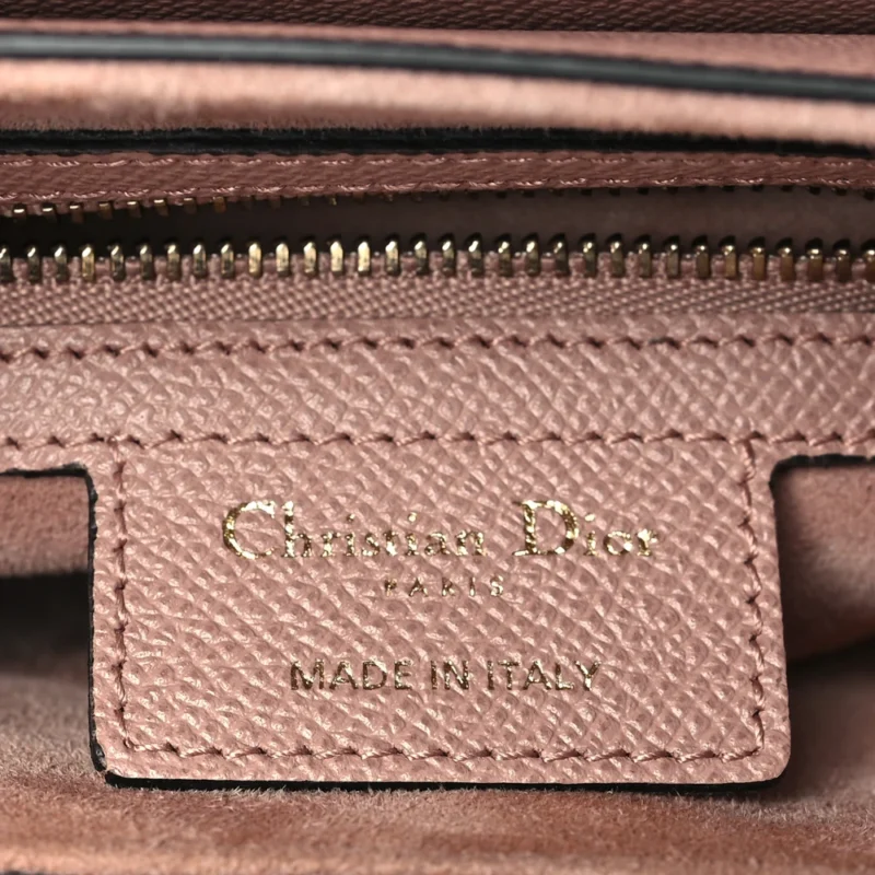 DIOR MEDIUM SADDLE BAG FARD GRAINED CALFSKIN LEATHER GOLD HARDWARE - Image 2