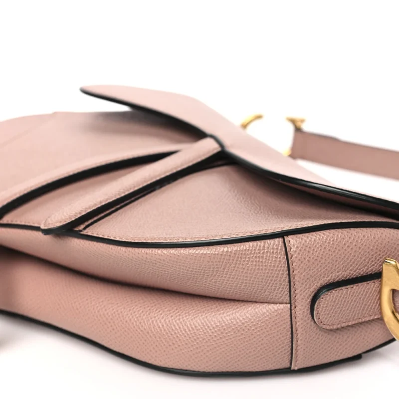 DIOR MEDIUM SADDLE BAG FARD GRAINED CALFSKIN LEATHER GOLD HARDWARE - Image 5