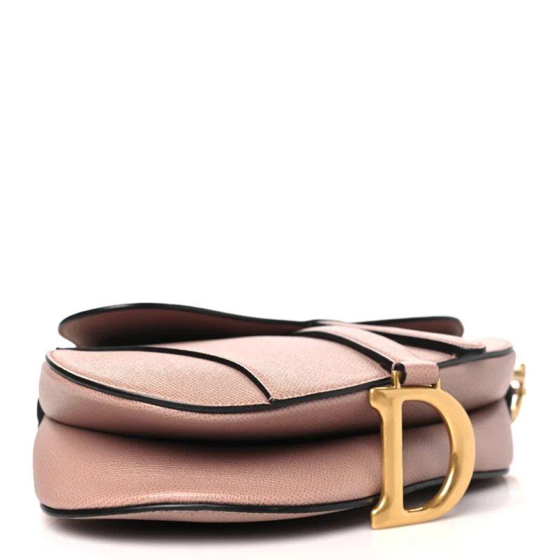 DIOR MEDIUM SADDLE BAG FARD GRAINED CALFSKIN LEATHER GOLD HARDWARE - Image 6