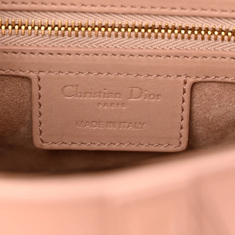 DIOR MEDIUM SADDLE BAG BLUSH ULTRA MATTE CALFSKIN LEATHER MATTE BEIGE HARDWARE - Image 2