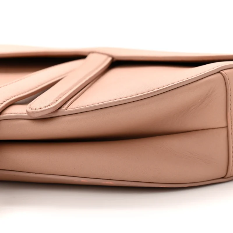 DIOR MEDIUM SADDLE BAG BLUSH ULTRA MATTE CALFSKIN LEATHER MATTE BEIGE HARDWARE - Image 5
