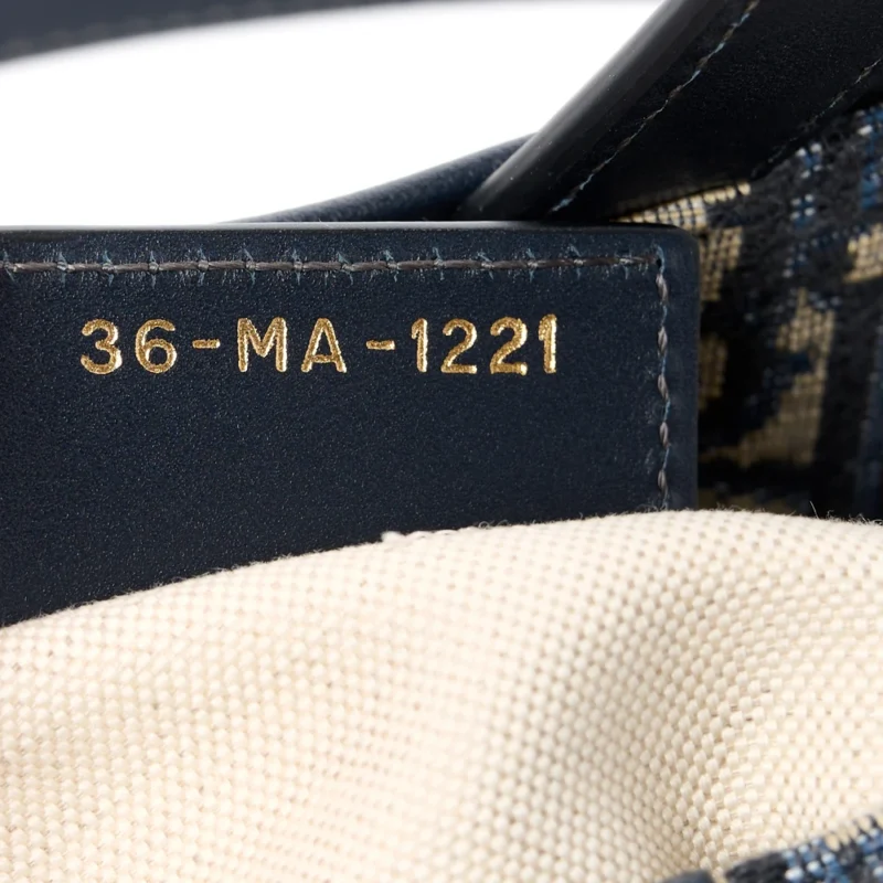 DIOR MEDIUM SADDLE BAG BLUE OBLIQUE CANVAS BRASS HARDWARE - Image 9