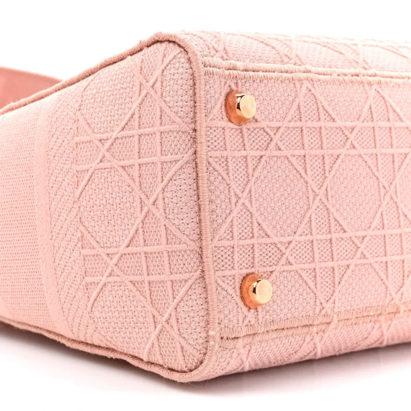DIOR MEDIUM LADY D-LITE BOIS DE ROSE CANNAGE EMBROIDERED CANVAS GOLD HARDWARE - Image 4