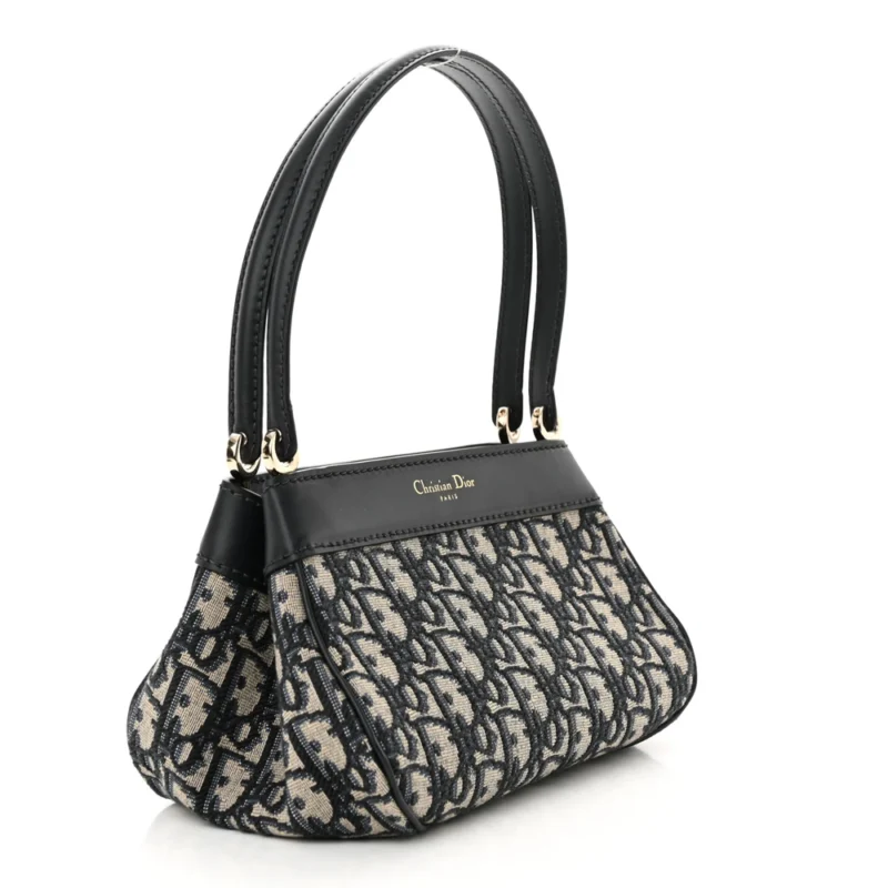 DIOR MEDIUM KEY BAG BLUE OBLIQUE CANVAS GOLD HARDWARE - Image 3