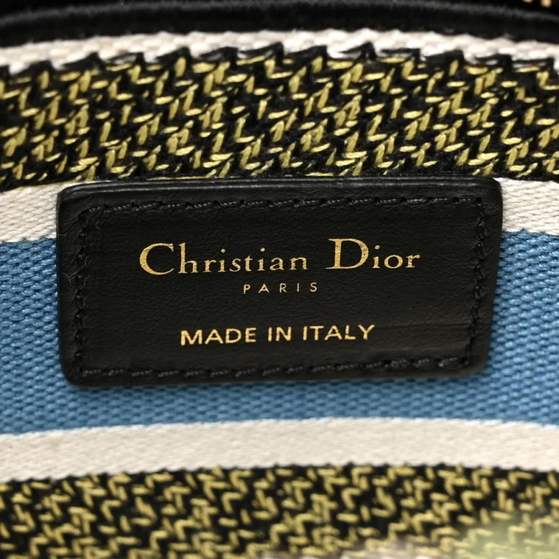 DIOR MEDIUM D-CONSTELLATION LADY D-LITE LATTE MULTICOLOR EMBROIDERED CANVAS GOLD HARDWARE - Image 2