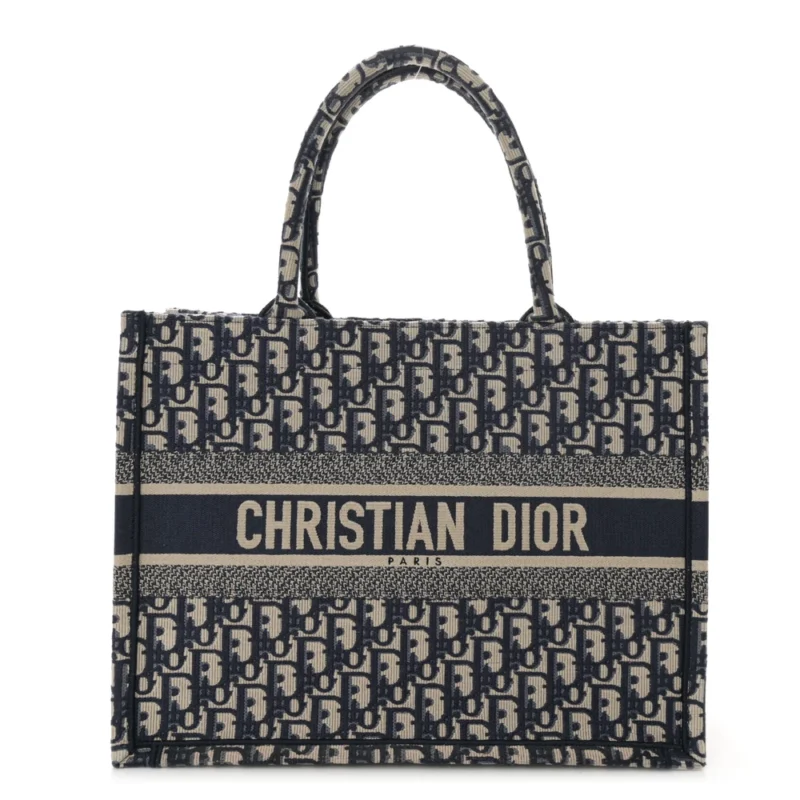 DIOR MEDIUM BOOK TOTE BLUE MULTICOLOR OBLIQUE CANVAS