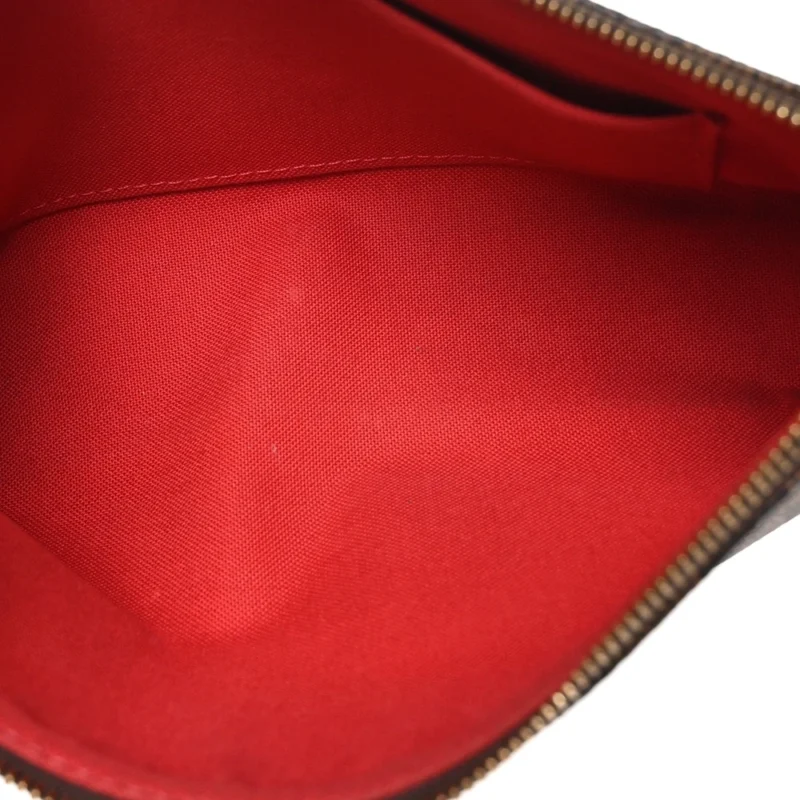 LOUIS VUITTON POCHETTE ACCESSOIRES NM PM DAMIER EBENE CANVAS GOLD HARDWARE - Image 7