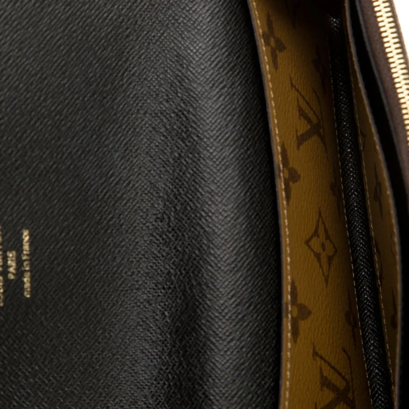 LOUIS VUITTON MEDIUM EMILIE WALLET MONOGRAM COATED CANVAS GOLD HARDWARE - Image 3
