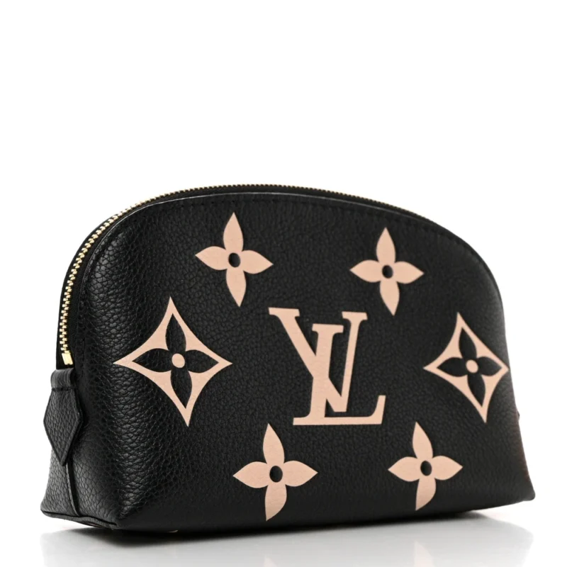 LOUIS VUITTON COSMETIC POUCH BB BLACK/BEIGE GIANT MONOGRAM EMPREINTE LEATHER - Image 3