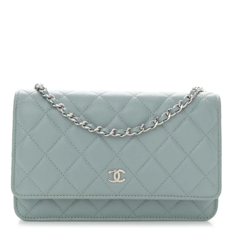 CHANEL WOC IN LIGHT BLUE ?C QUILTED ELEGANCE