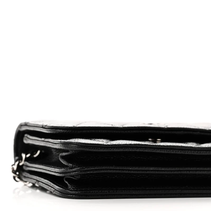 CHANEL WOC MINI BLACK QUILTED CAVIAR LEATHER - Image 4