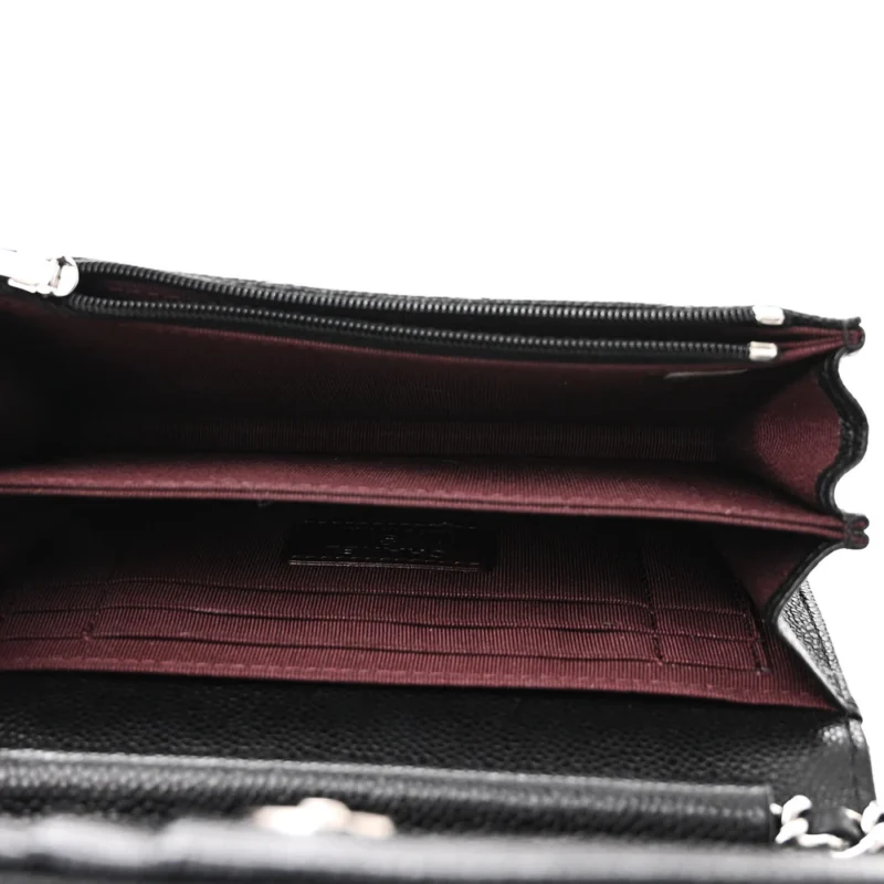 CHANEL WOC MINI BLACK QUILTED CAVIAR LEATHER - Image 7