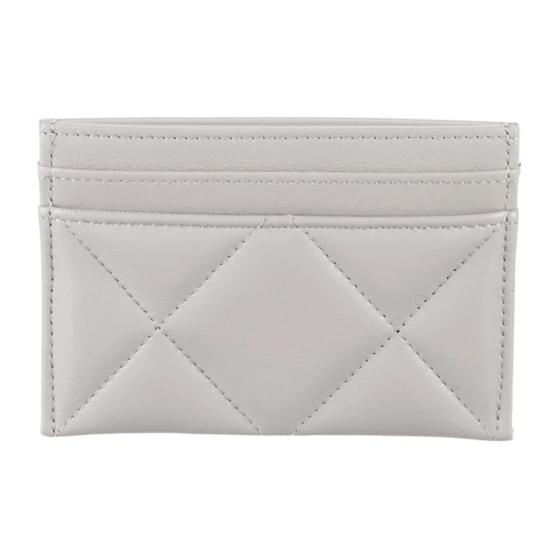 CHANEL SMALL WALLET GREY? CALFSKIN LEATHER GOLD HARDWARE - Image 2