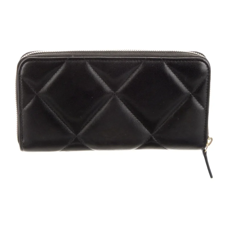 CHANEL MEDIUM CONTINENTAL WALLET BLACK QUILTED LEATHER GOLD HARDWARE - Image 2