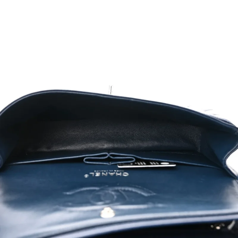 DESIGNER HANDBAGS | BLUE QUILTED CAVIAR LEATHER - Image 7