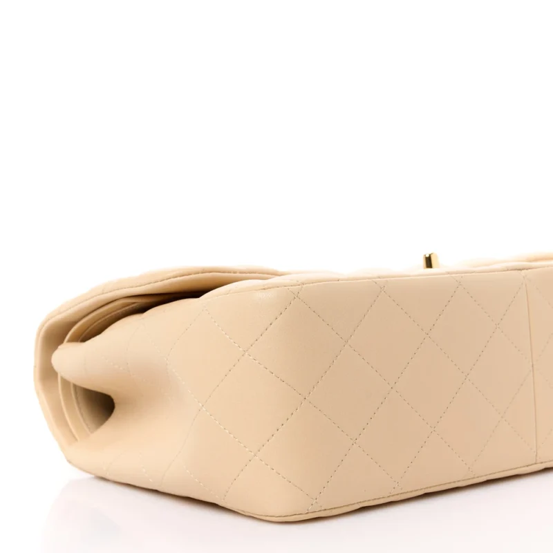 GRADE CHANEL DOUBLE FLAP JUMBO BEIGE BAG - Image 4