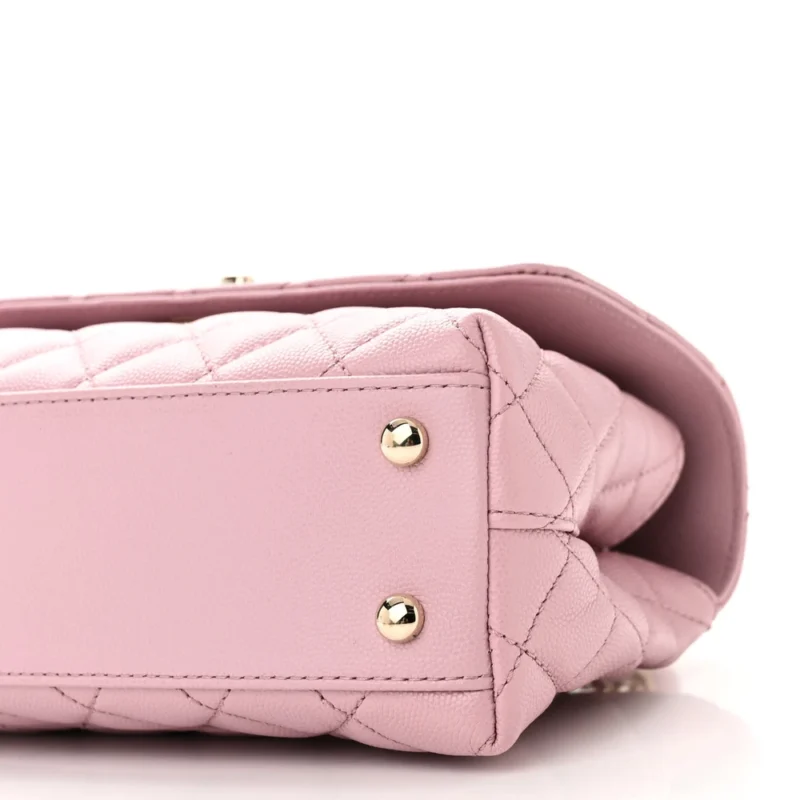 CHANEL COCO HANDLE MINI | LIGHT PINK QUILTED LUXURY - Image 5