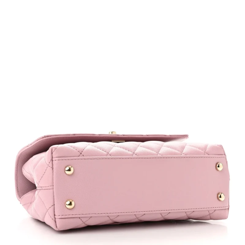 CHANEL COCO HANDLE MINI | LIGHT PINK QUILTED LUXURY - Image 6