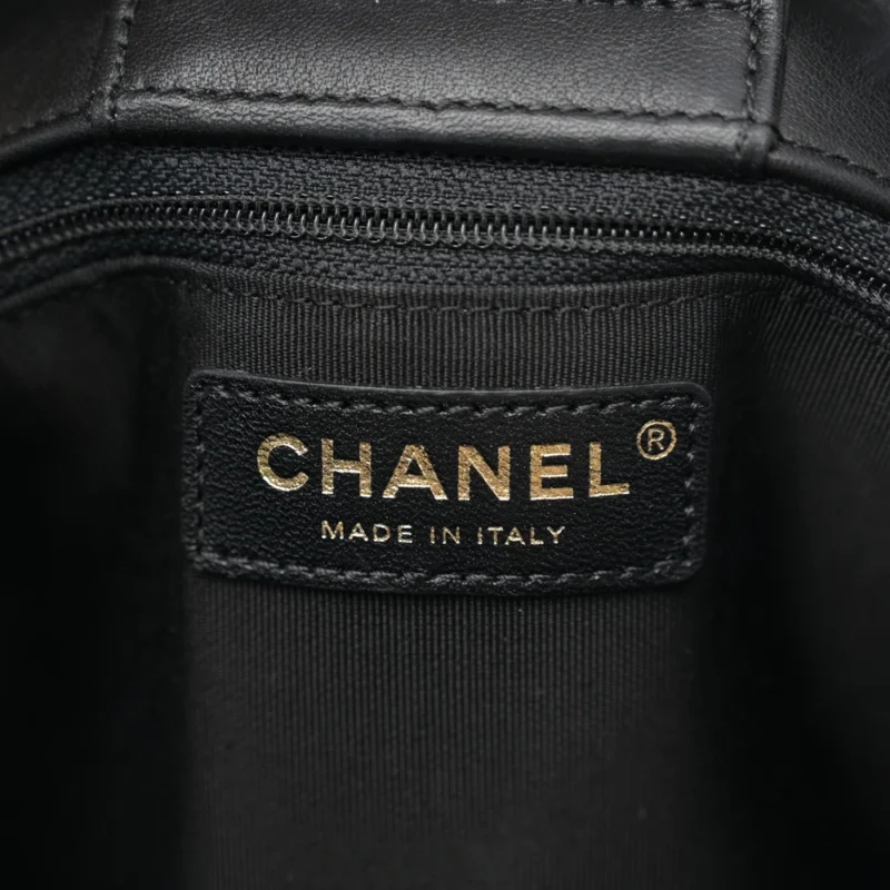 CHANEL CLASSIC SHOPPING TOTE LARGE BLACK QUILTED CALFSKIN LEATHER GOLD HARDWARE - Image 2