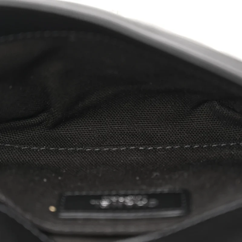 CHANEL CC UNIFORM FLAP BELT BAG SMALL BLACK QUILTED CALFSKIN LEATHER SILVER HARDWARE - Image 7