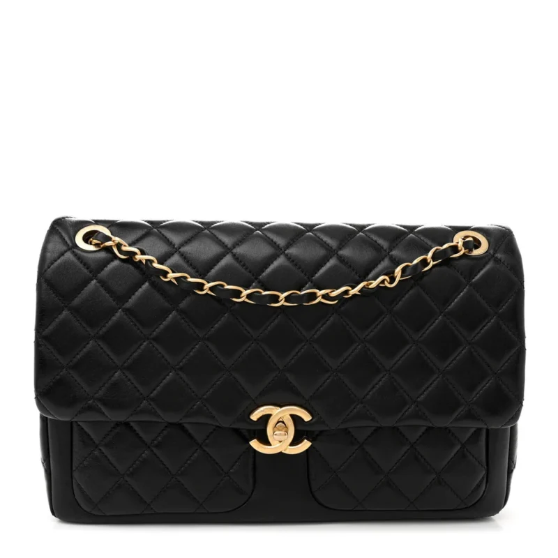 GRADE HANDBAGS | BLACK QUILTED LUXURY DESIGNER BAG