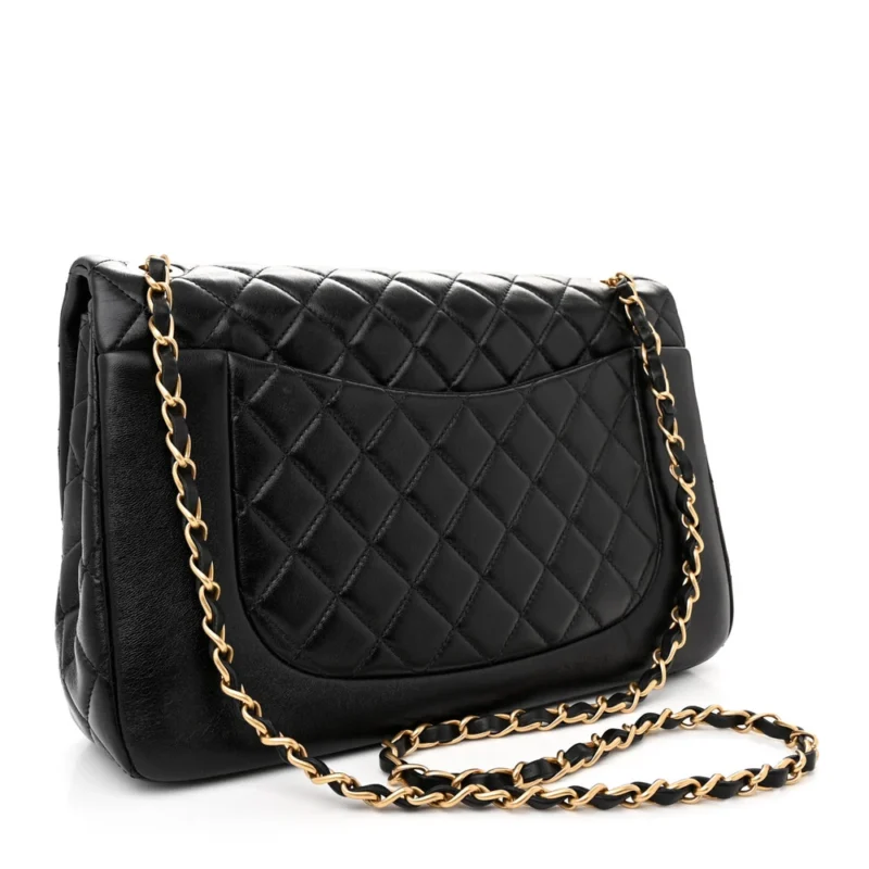 GRADE HANDBAGS | BLACK QUILTED LUXURY DESIGNER BAG - Image 3