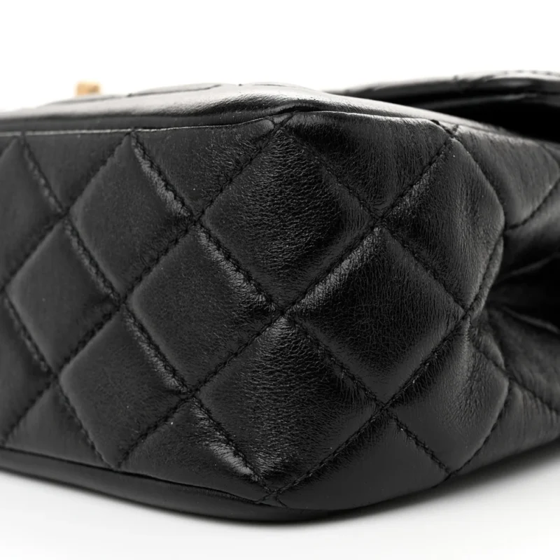 GRADE HANDBAGS | BLACK QUILTED LUXURY DESIGNER BAG - Image 5