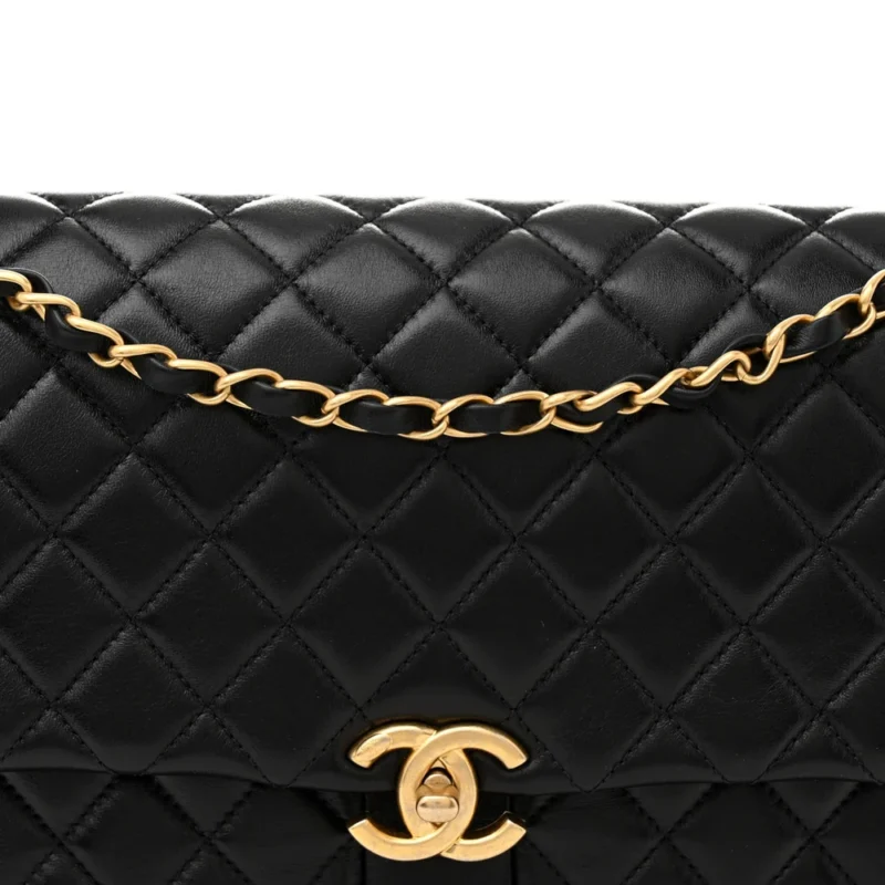 GRADE HANDBAGS | BLACK QUILTED LUXURY DESIGNER BAG - Image 8