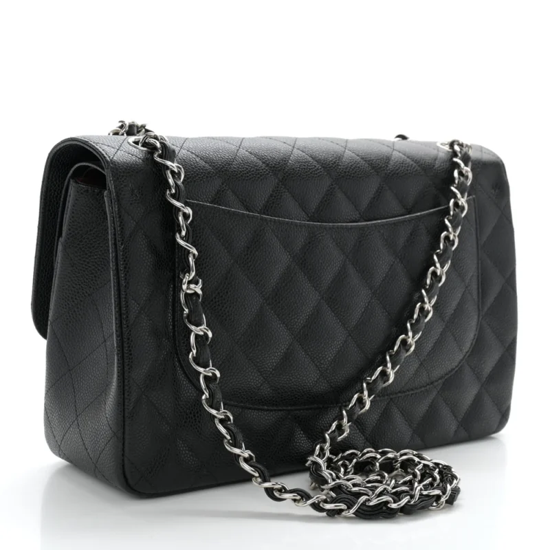 BLACK QUILTED CAVIAR DESIGNER HANDBAGS - Image 3
