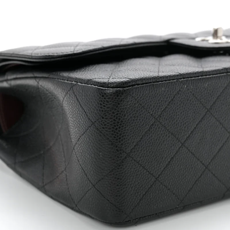 BLACK QUILTED CAVIAR DESIGNER HANDBAGS - Image 4