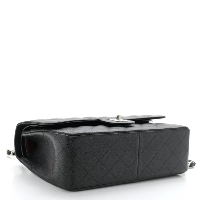 BLACK QUILTED CAVIAR DESIGNER HANDBAGS - Image 6