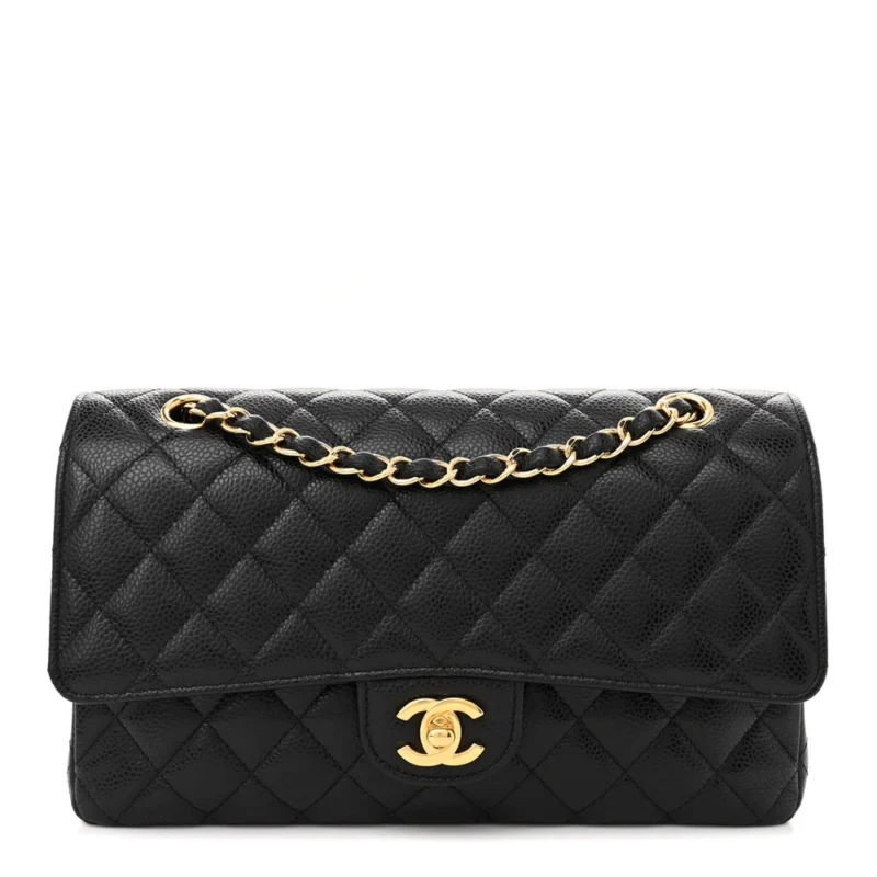 DESIGNER HANDBAGS | CHANEL DOUBLE FLAP CAVIAR
