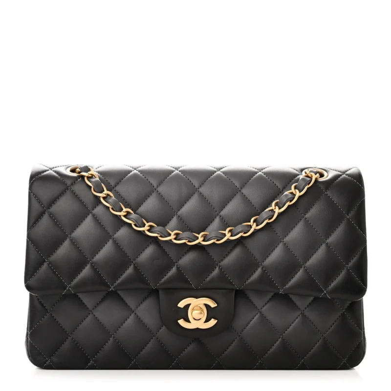 GREY QUILTED CHANEL BAG QUILTED LAMBSKIN LEATHER CROSSBODY BAGS