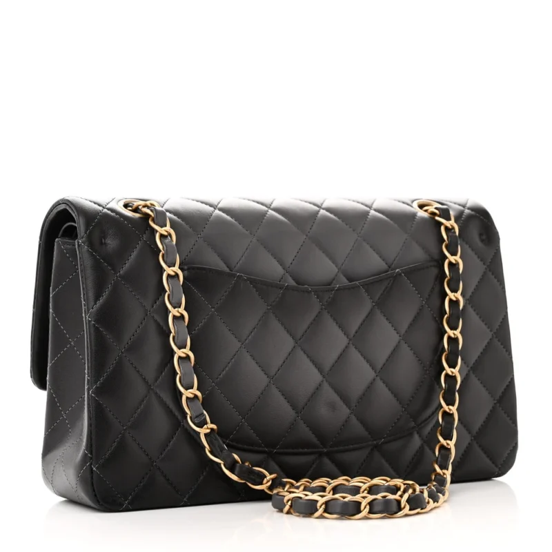 GREY QUILTED CHANEL BAG QUILTED LAMBSKIN LEATHER CROSSBODY BAGS - Image 3