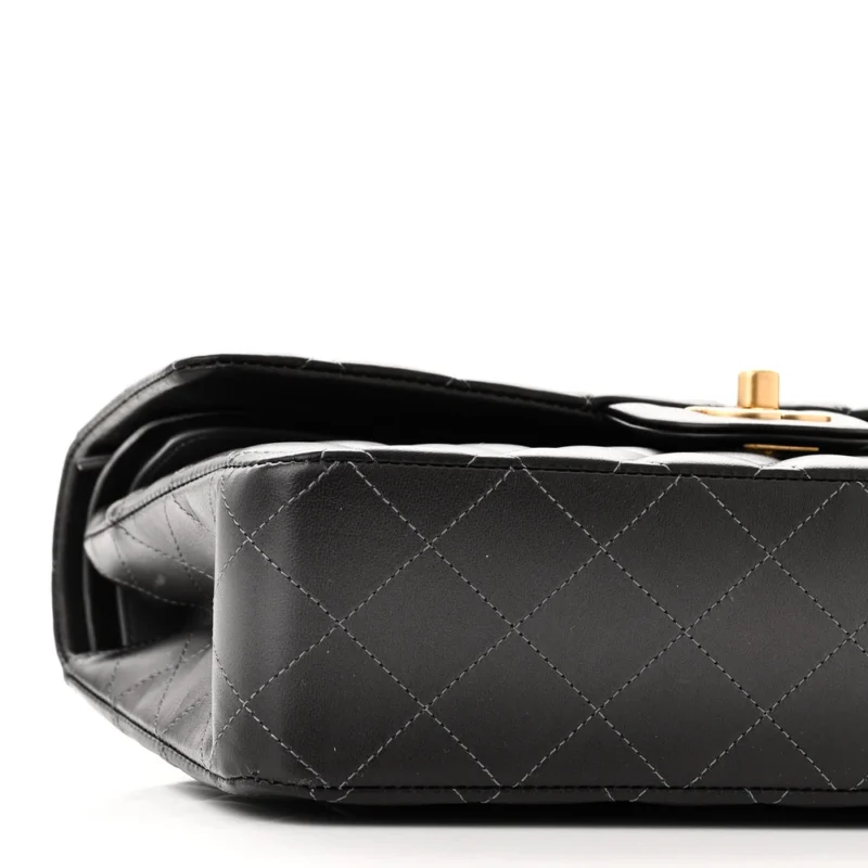 GREY QUILTED CHANEL BAG QUILTED LAMBSKIN LEATHER CROSSBODY BAGS - Image 4