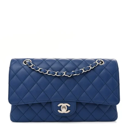 GRADE DESIGNER HANDBAGS | BLUE QUILTED CHANEL FLAP