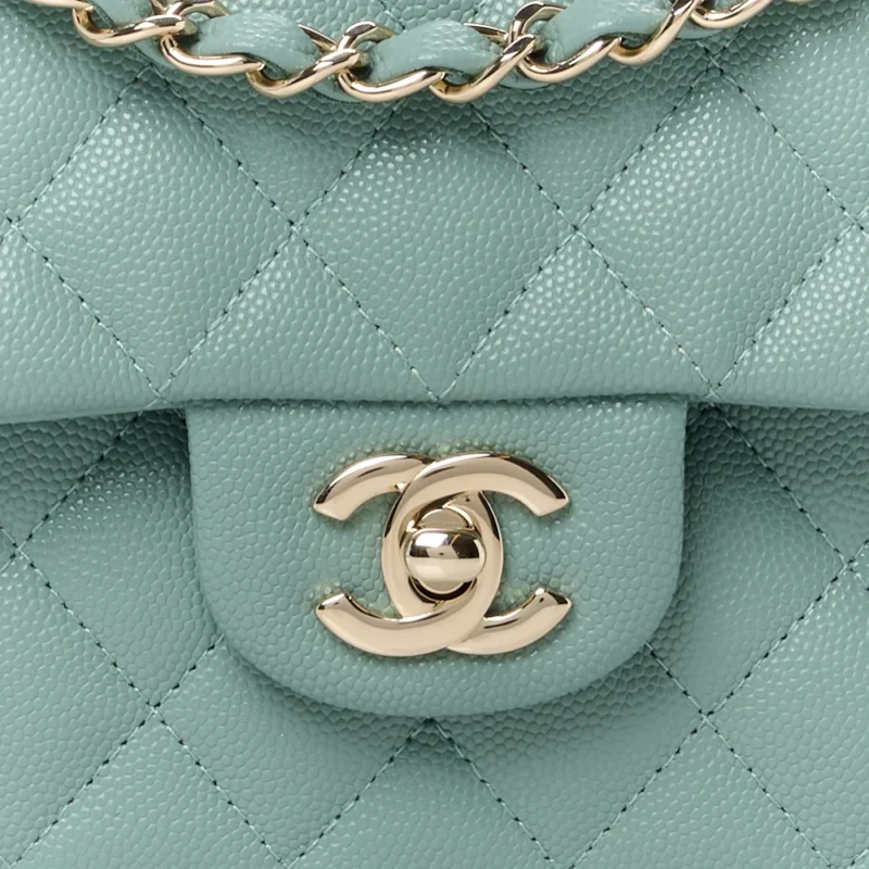 LUXURY CAVIAR CHANEL BAG ?C DARK GREEN - Image 8