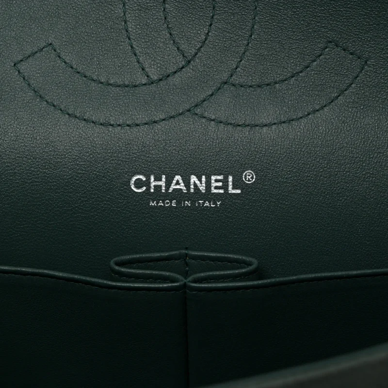 CHANEL DOUBLE FLAP JUMBO IN GREEN CAVIAR LEATHER - Image 2