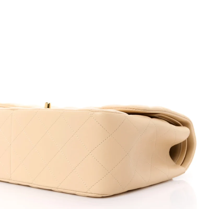 GRADE CHANEL DOUBLE FLAP JUMBO BEIGE BAG - Image 5