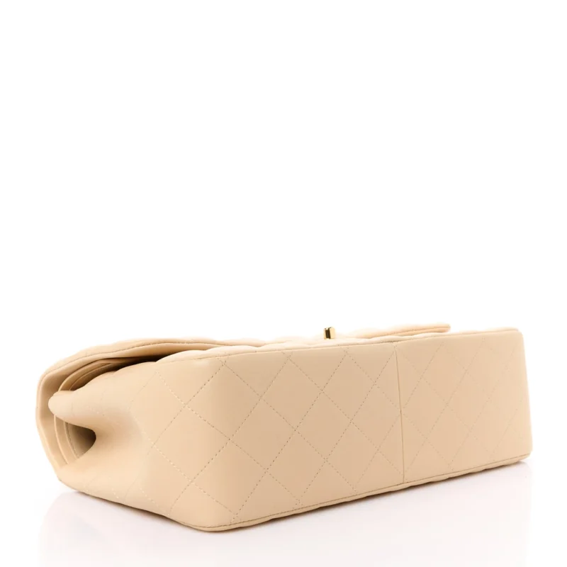 GRADE CHANEL DOUBLE FLAP JUMBO BEIGE BAG - Image 6