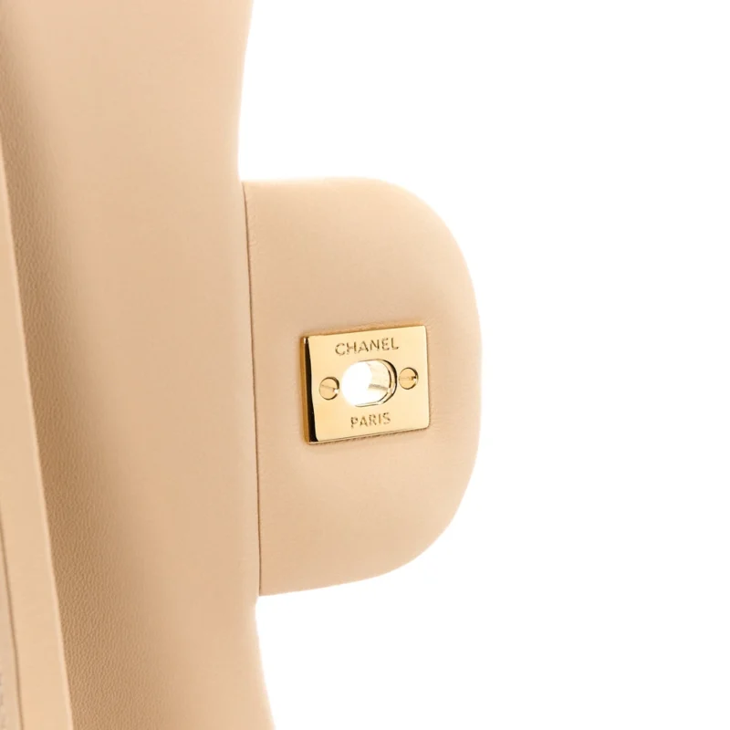 GRADE CHANEL DOUBLE FLAP JUMBO BEIGE BAG - Image 8