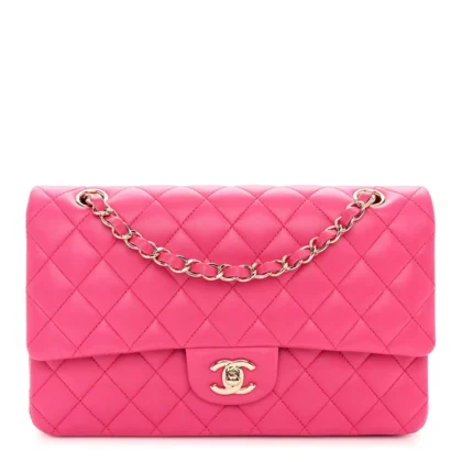 GRADE CHANEL DOUBLE FLAP MEDIUM FUCHSIA BAG