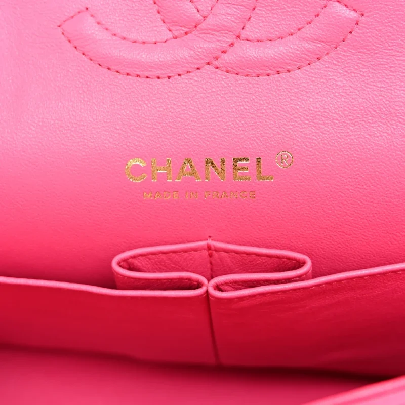 GRADE CHANEL DOUBLE FLAP MEDIUM FUCHSIA BAG - Image 2