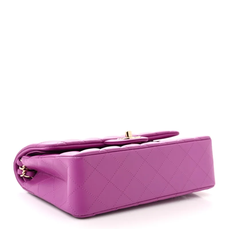 CHANEL DOUBLE FLAP BAG | LUXURY PURPLE HANDBAG - Image 5